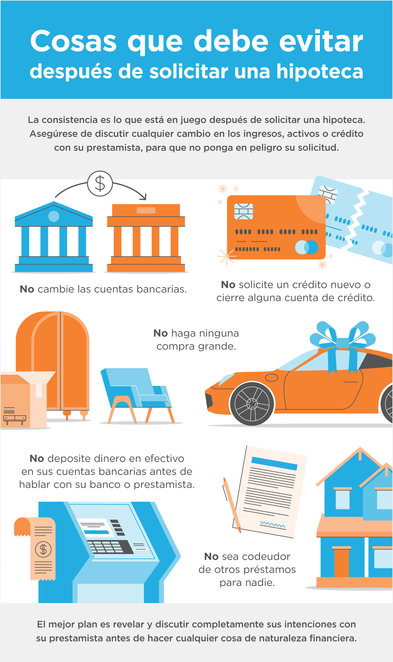 Cosas que debe evitar después de solicitar una hipoteca [infografía] | Simplifying The Market