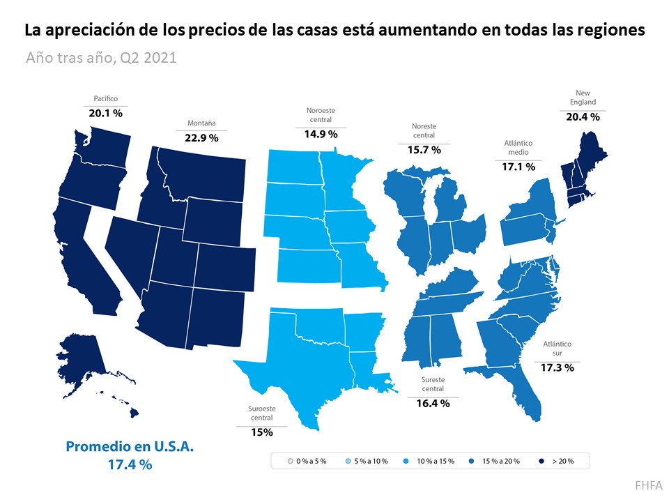 La apreciación de los precios de las viviendas está aumentando en 2021. ¿Qué pasará en 2022? | Simplifying The Market